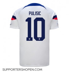 Förenta staterna Christian Pulisic #10 Hemma Matchtröja VM 2022 Kortärmad